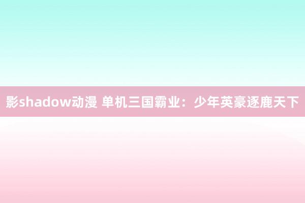 影shadow动漫 单机三国霸业：少年英豪逐鹿天下